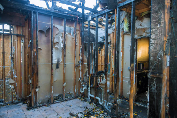 Professional Emergency Fire Damage Restoration technician working in Auburn, KY